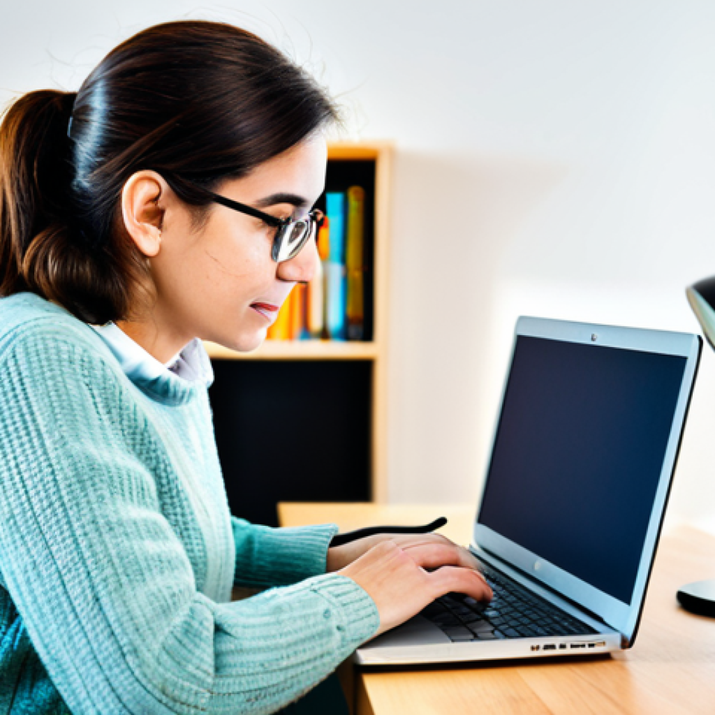 번역사 자격증으로 시작하는 번역사 생활 - Freelance Translator at Work**

A fully clothed woman, professional translator, working on her lapto...