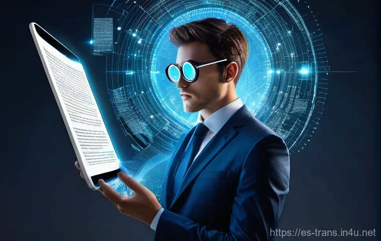 번역사 업무에서 자주 사용하는 툴 - **Prompt:** A dynamic and energetic male translator, in his 40s, depicted as a modern orchestra cond...