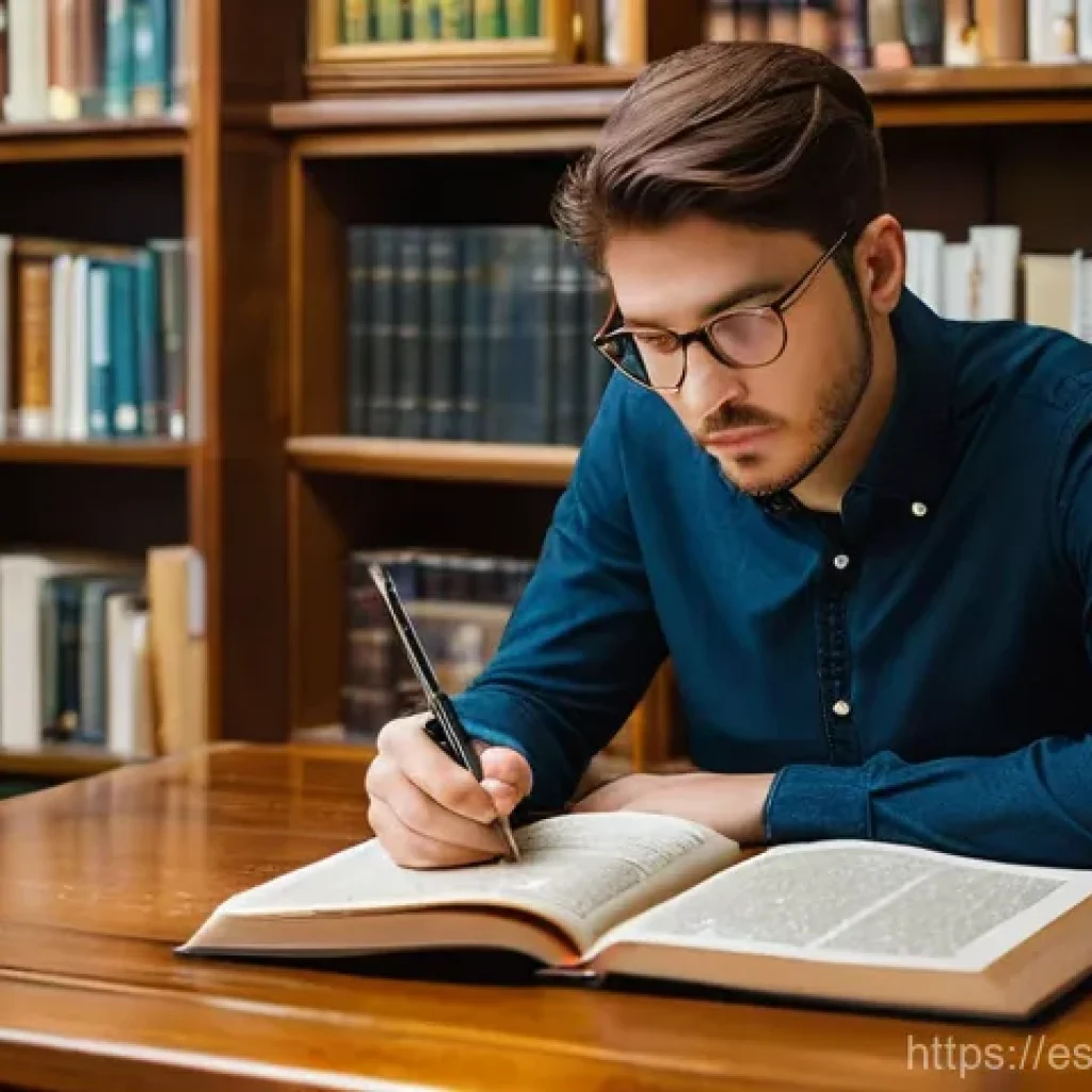 번역사 실무의 실제 사례 - **The Linguistic Detective at Work.** A detailed, medium shot of a focused, gender-neutral translato...