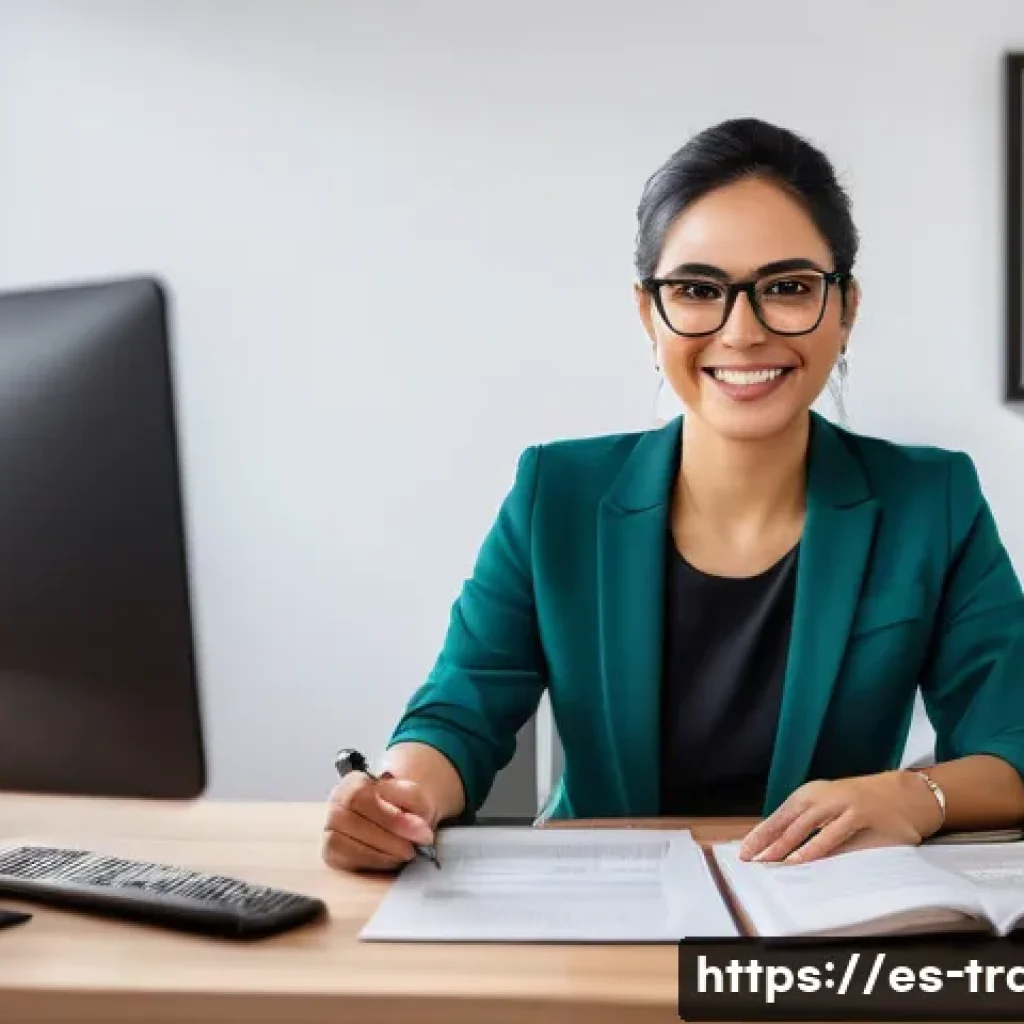 번역사 자격증 취득으로 이직 성공한 사례 - A professional translator in a modern home office setting, surrounded by dual monitors displaying tr...